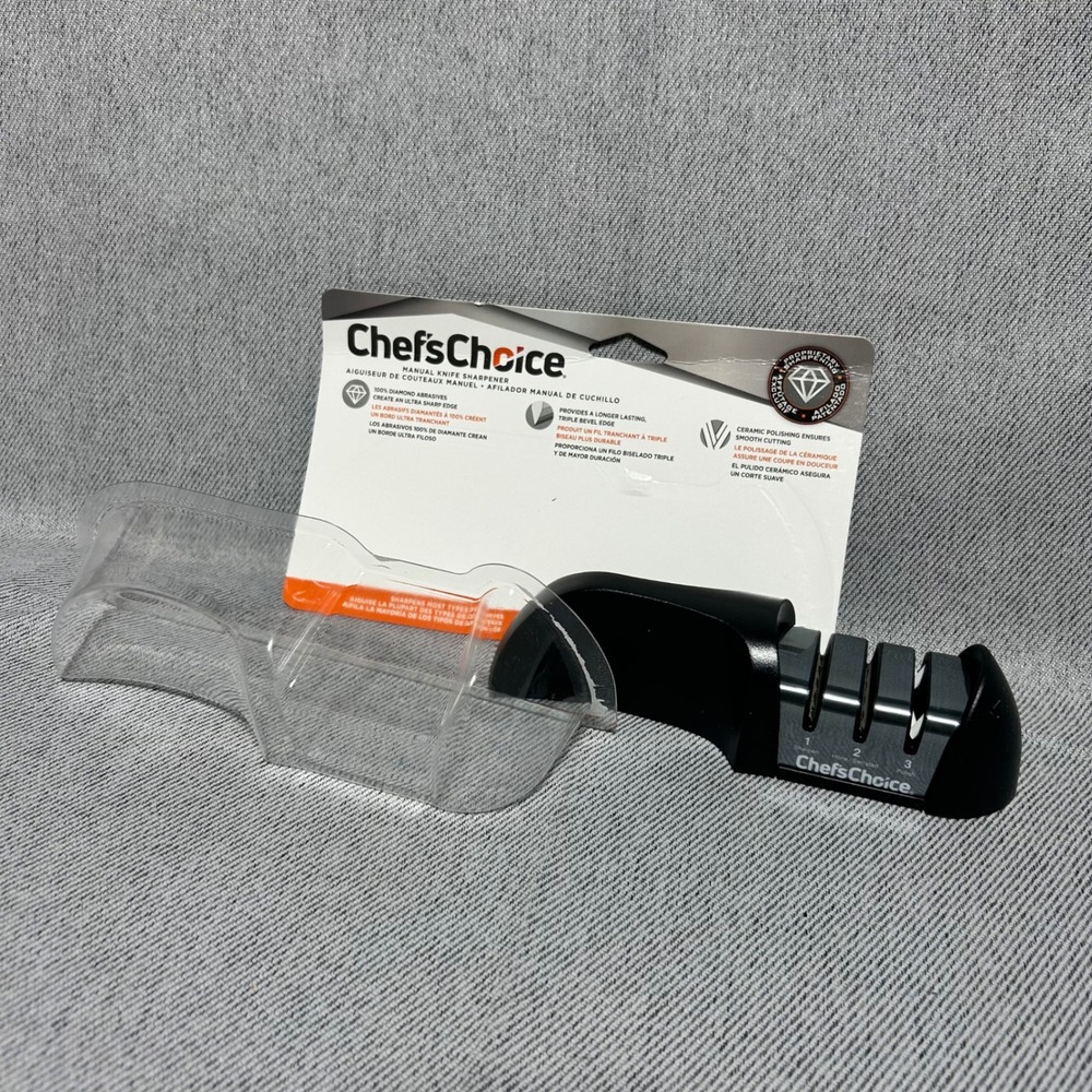 Chef'sChoice Manual Knife Sharpener Black 3-Stage Diamond Hone‎ 4360